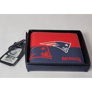 Brand New NFLNew England Patriots Wallet Synthetic Leather Bi-Fold